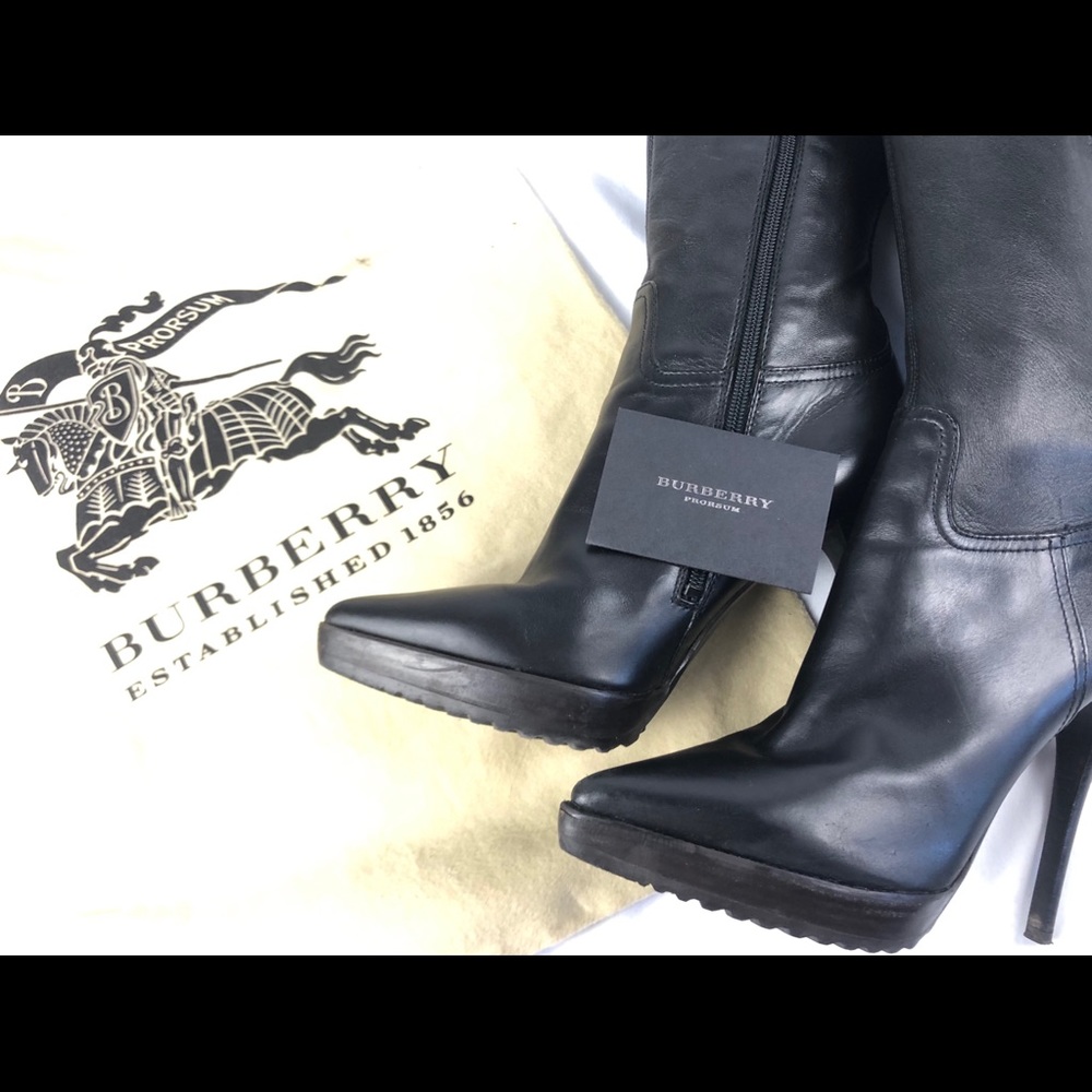 BURBERRY Sheep Leather Thigh-High Boots